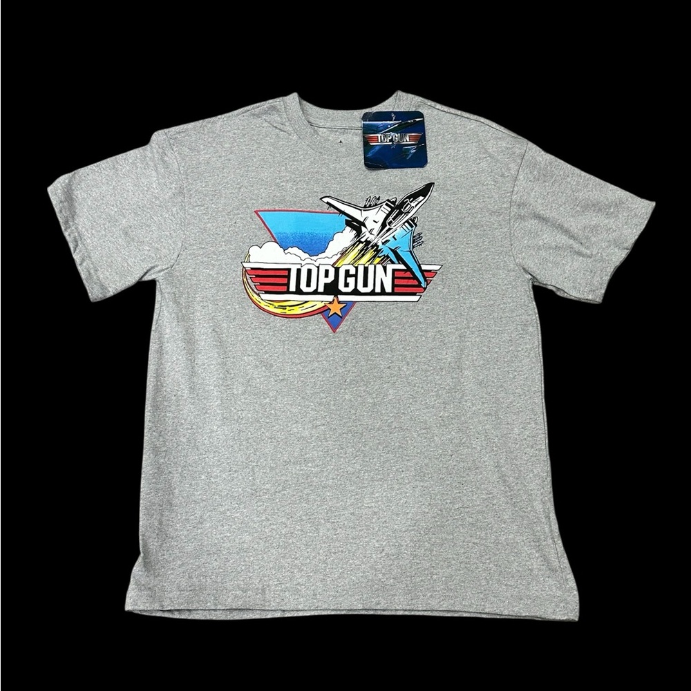 Adult Top Gun Movie Paramount Large Gray T-Shirt Tee Top Crew Short Sleeve NWT - Picture 4 of 8